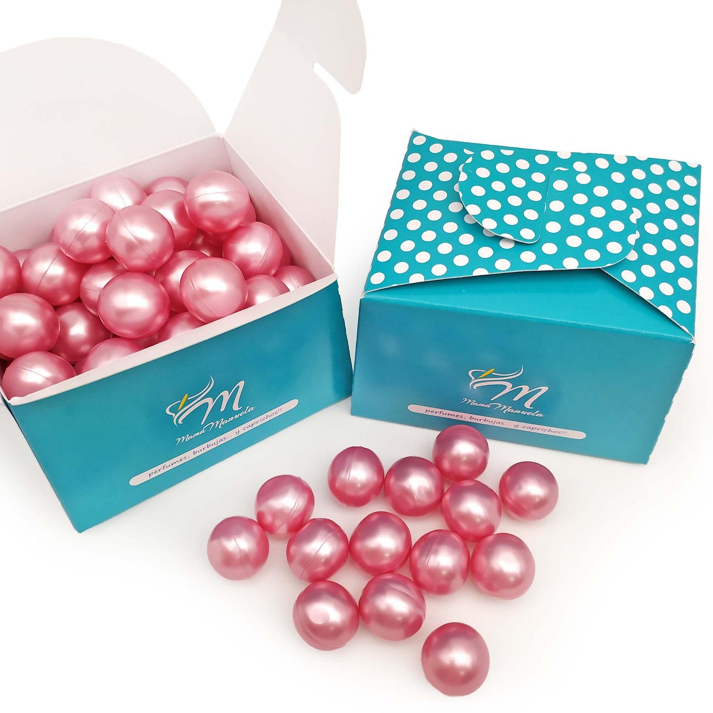 Bolsa Regalo 12 Perlas De Baño Aroma Rosas - Con Aceite De Soja - Hidrata, Suaviza Y Perfuma La Piel - Forma Bola_5