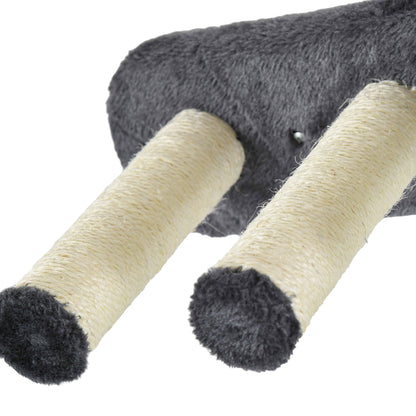 Pawhut Set De Escalada Para Gatos De Pared Con Hamaca Plataformas Gris Oscuro_3