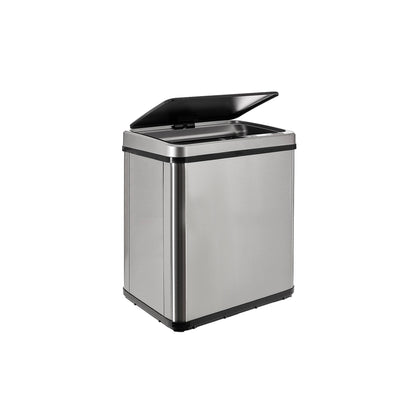 Cubo Inteligente 30l Sin Patas Apertura Auto Gris_0