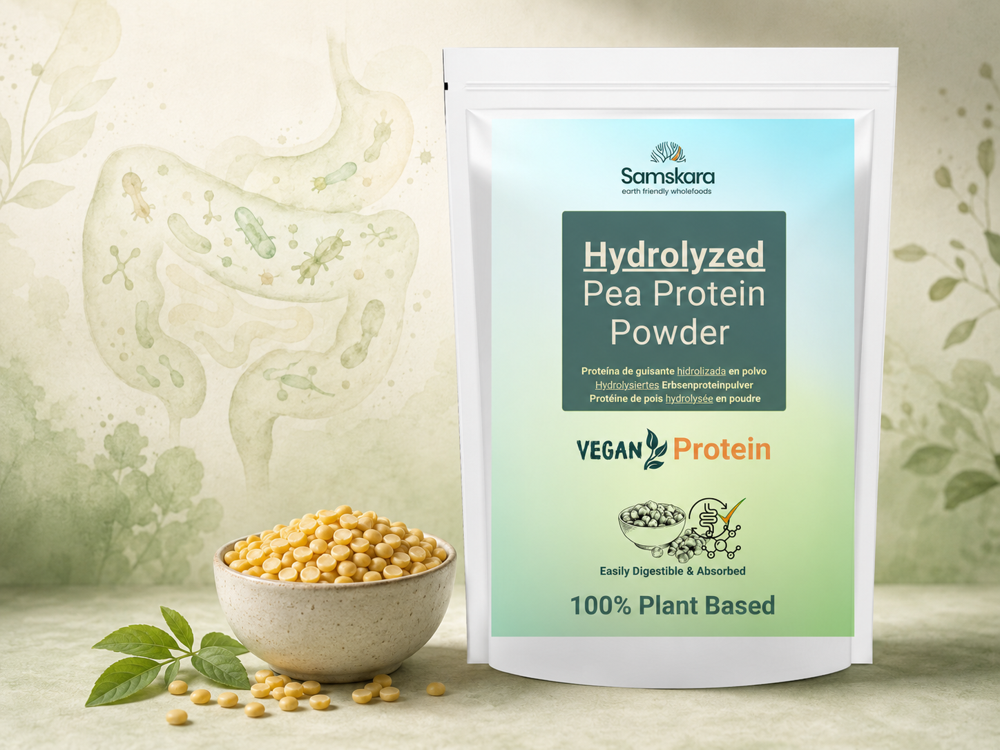 Proteína De Guisante Ultra Hidrolizada - 500g | Proteína Vegetal Vegana Para Batidos Y Repostería_2