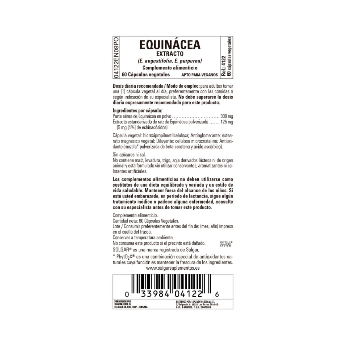 Equinácea, 60 cápsulas vegetais