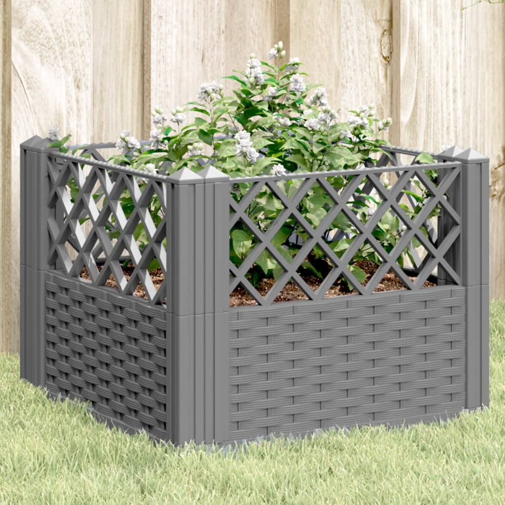 Jardinera Con Clavijas Pp Gris Claro 43,5x43,5x43,5 Cm_1