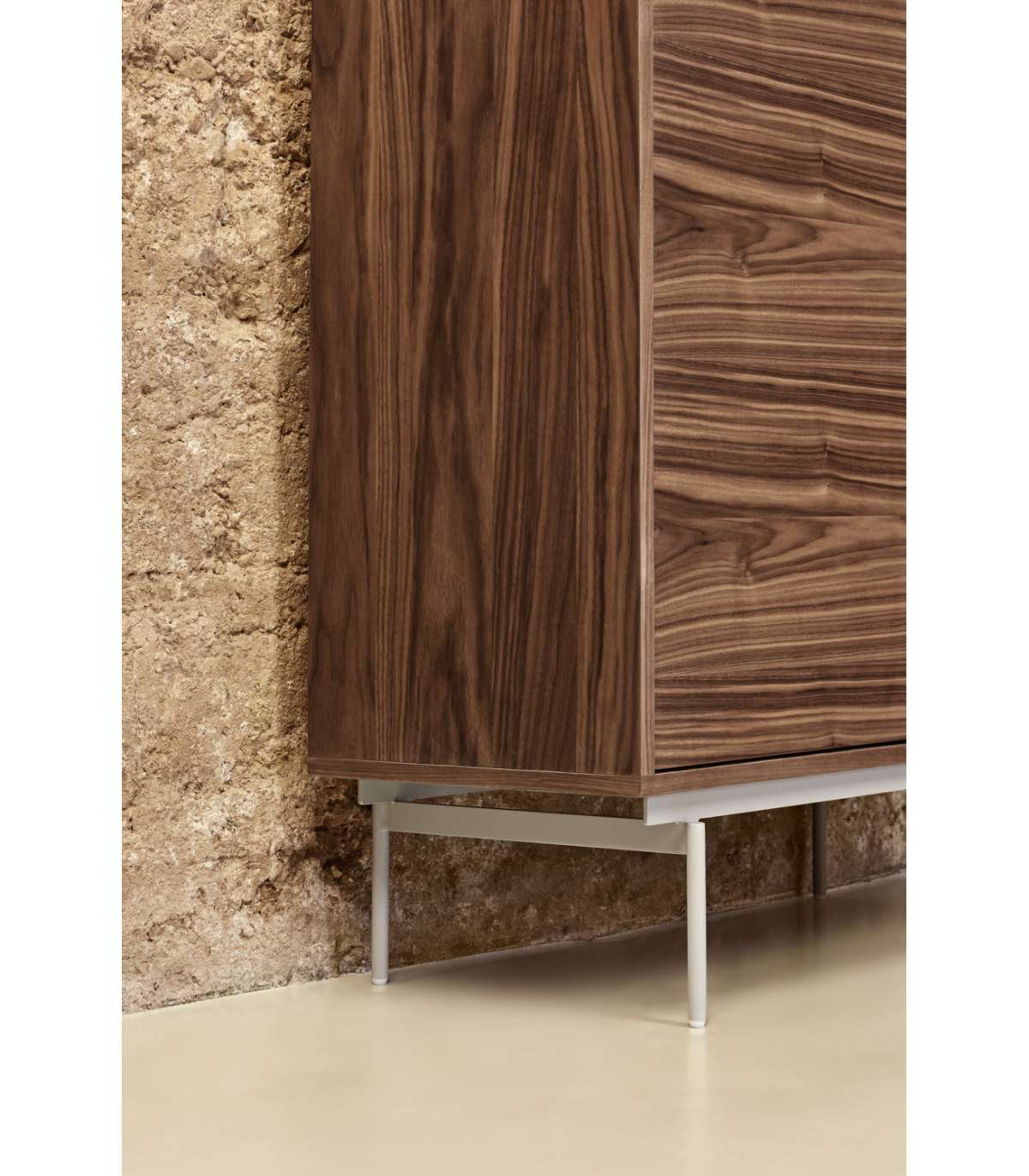 Mueble Auxiliar Modelo Valley 2 Puertas 1 Cajón Acabado Nogal/gris Claro, 40cm(ancho) 130_3