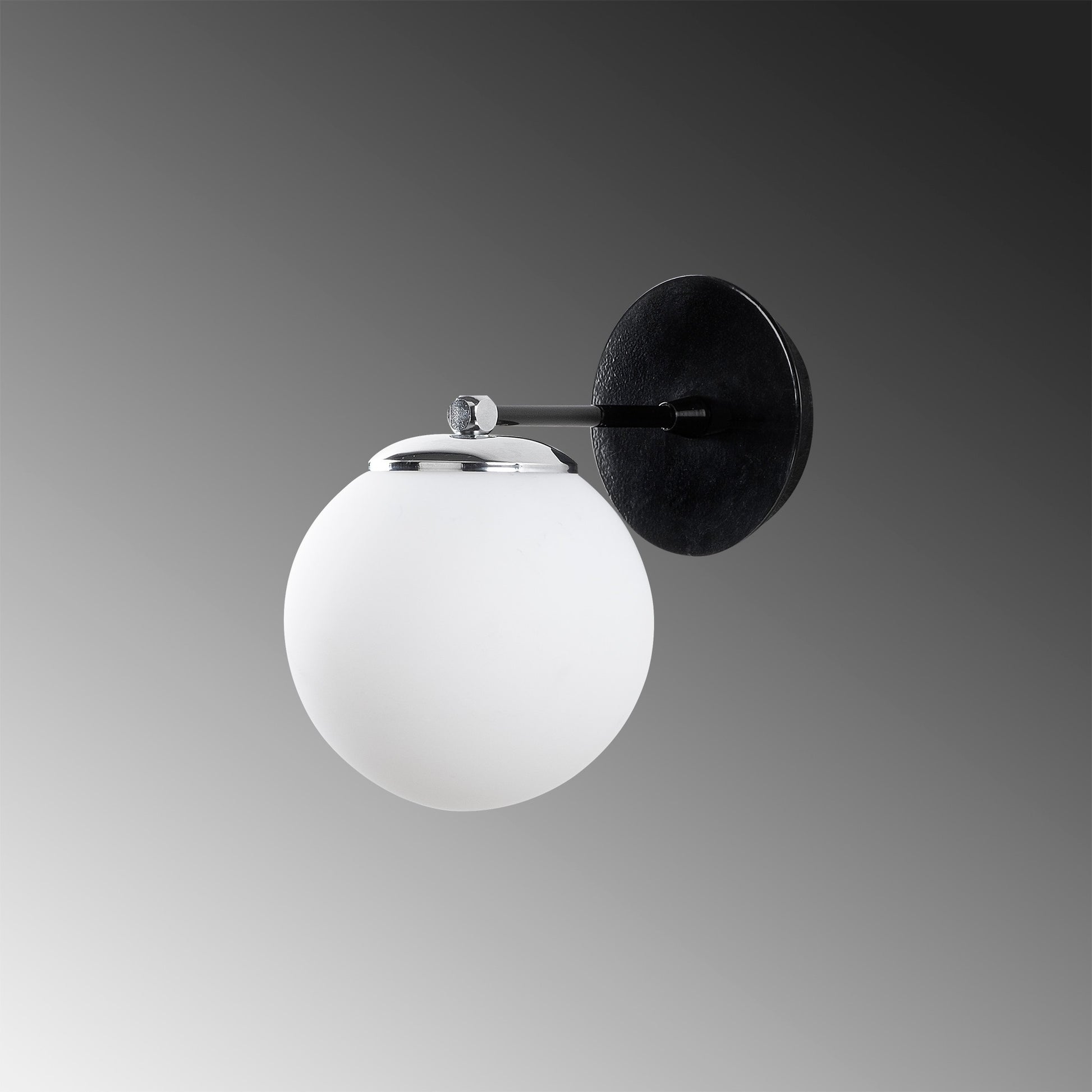 Aplique De Pared, Metal , Negro, 15x24x24, Casquillo E 27 Max 40 W