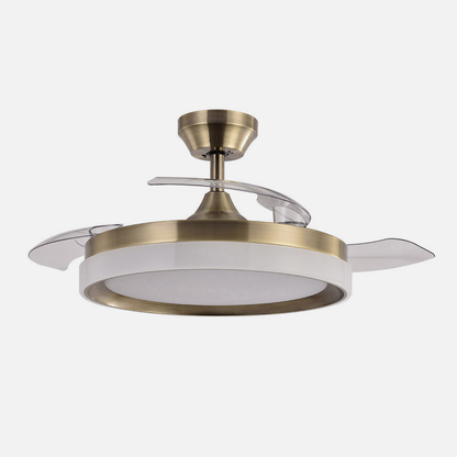 Ventilador Dc Zenit Cuero 72w 3aspas Desplegables 107d 7200lm 6vel 3000k,4500k,6000k, Remoto+temporizador+memoria_3