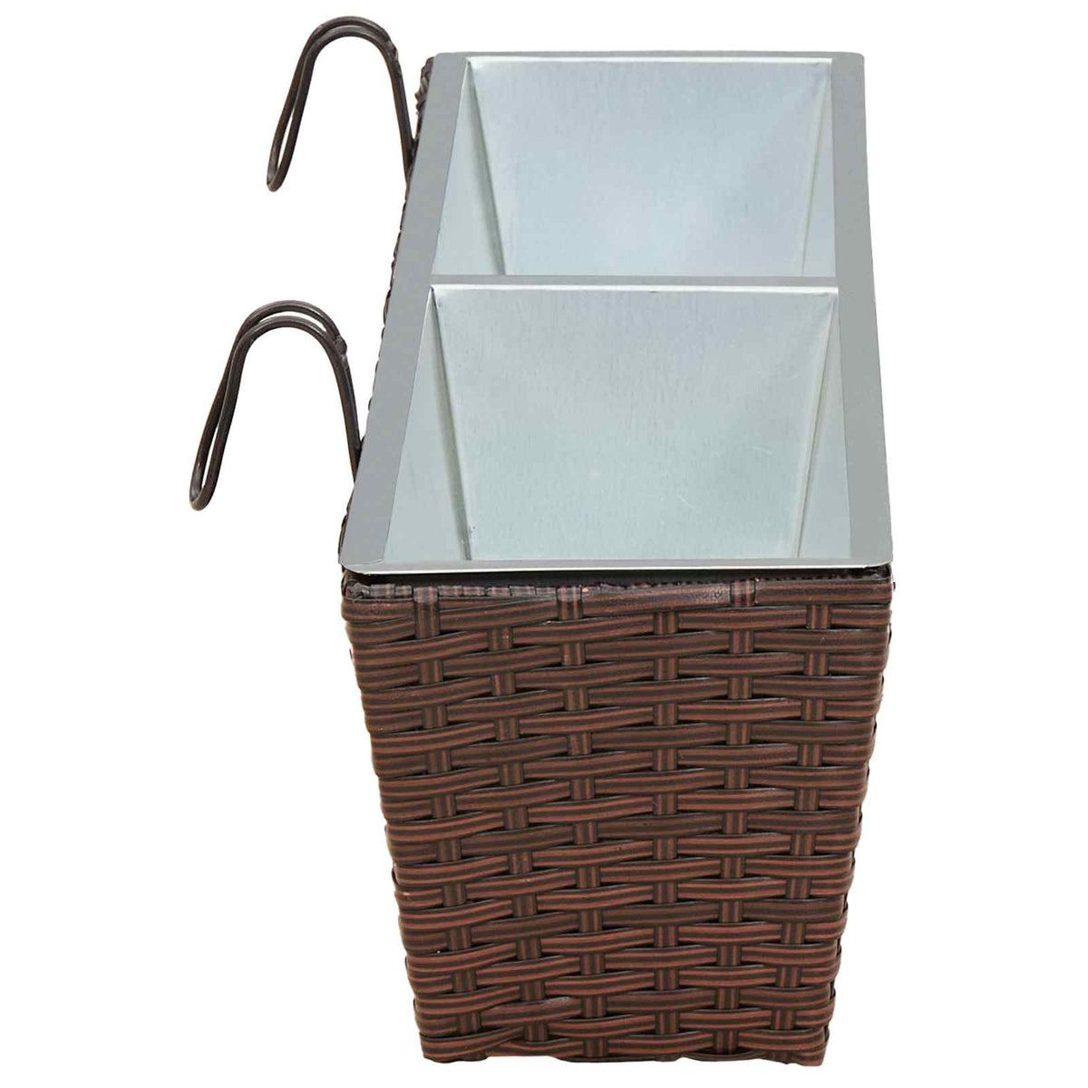 Barandilla 2 Uds. Marrón 80 X 17 X 17 Cm Metal_5