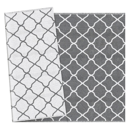 Outsunny Alfombra Exterior 182x274 Cm Reversible De Plástico Impermeable Gris_4