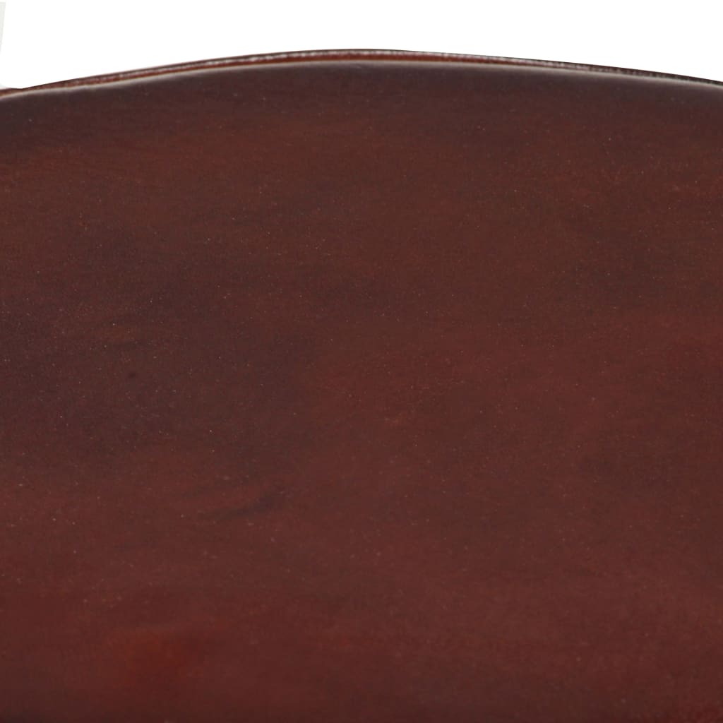 Taburetes De Barra De Cocina 2 Unidades Cuero Auténtico 52 Cm_3