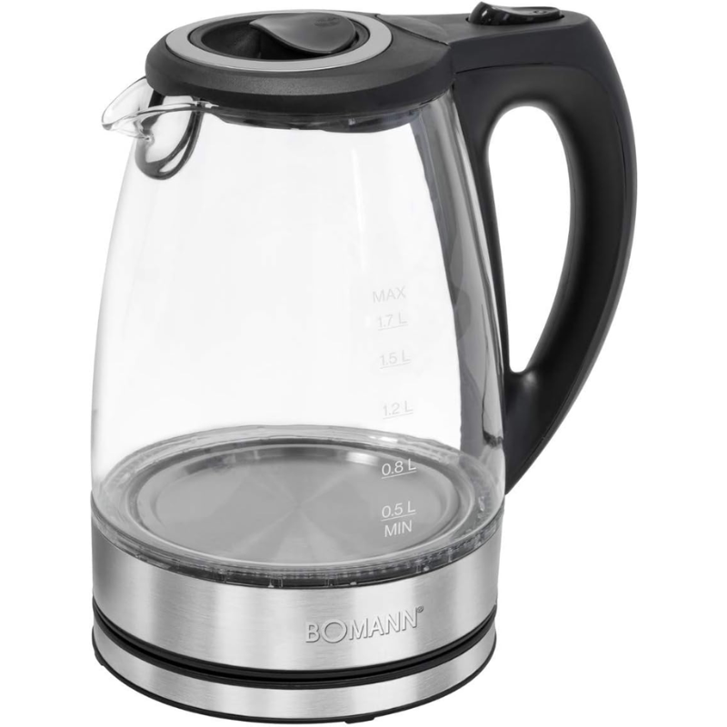 Hervidor De Agua Bomann Wks 6032 G Acero Inoxidable / Negro, 1,7 Litros_0