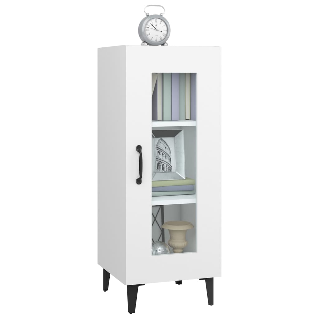 Aparador De Madera Contrachapada Blanco 34,5x34x90 Cm / Vetonek_1