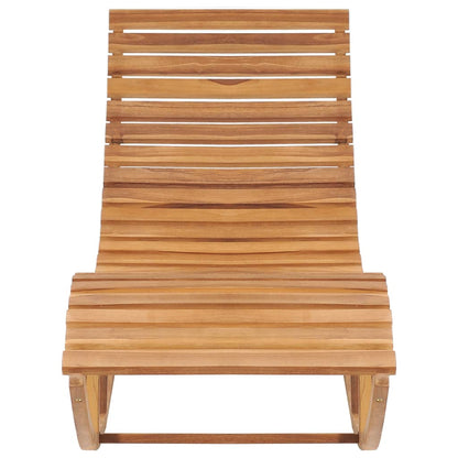 Tumbona Mecedora Con Cojín Madera Maciza De Teca_2