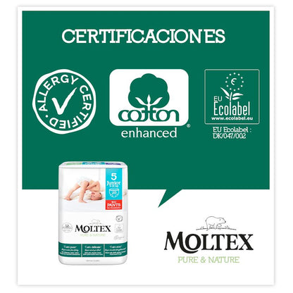 PROMOÇÃO ESPECIAL Calça Moltex Pure &amp; Nature T5 (9-14 kg), 40 Unidades