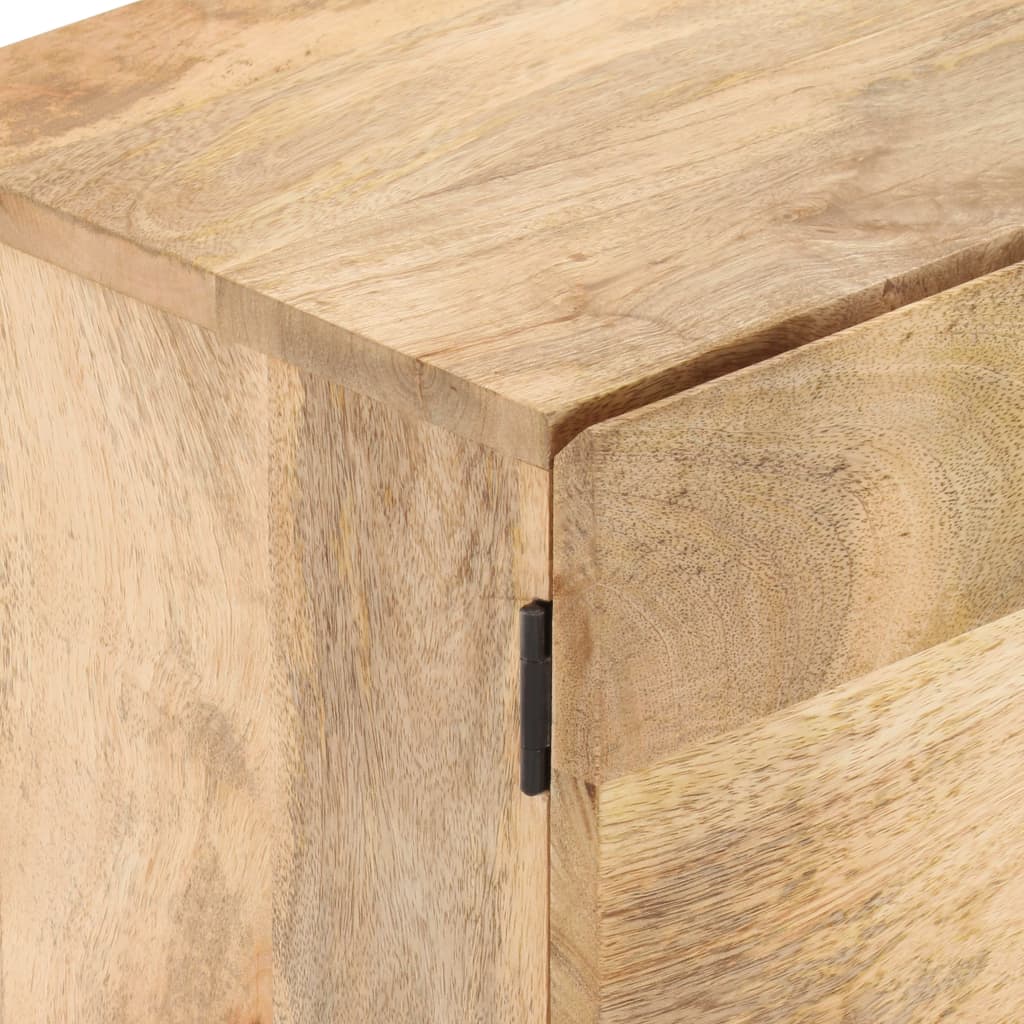 Mesita De Noche De Madera Maciza De Mango 40x30x51 Cm_3