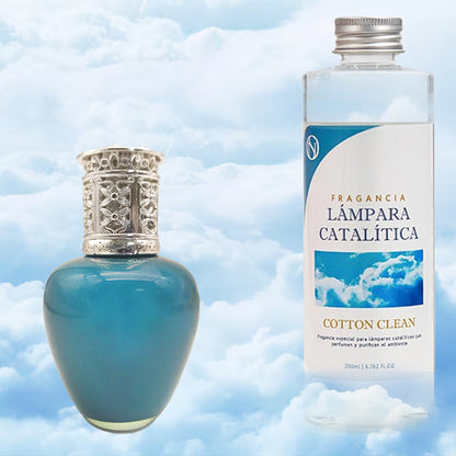 Lámpara Catalítica Aqua Marina + Fragancia Aroma Cotton Clean 500ml - Elimina Malos Olores Y Mejora La Calidad Del Aire_3