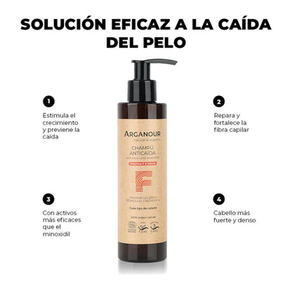 Champô antiqueda sem sulfatos Arganour 200ml