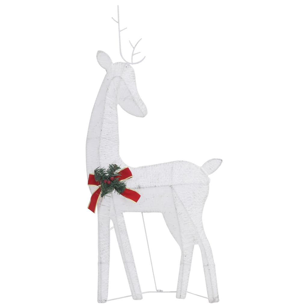 Vidaxl Renos De Navidad 6 Piezas De Malla Blanca Fría Blanca_4