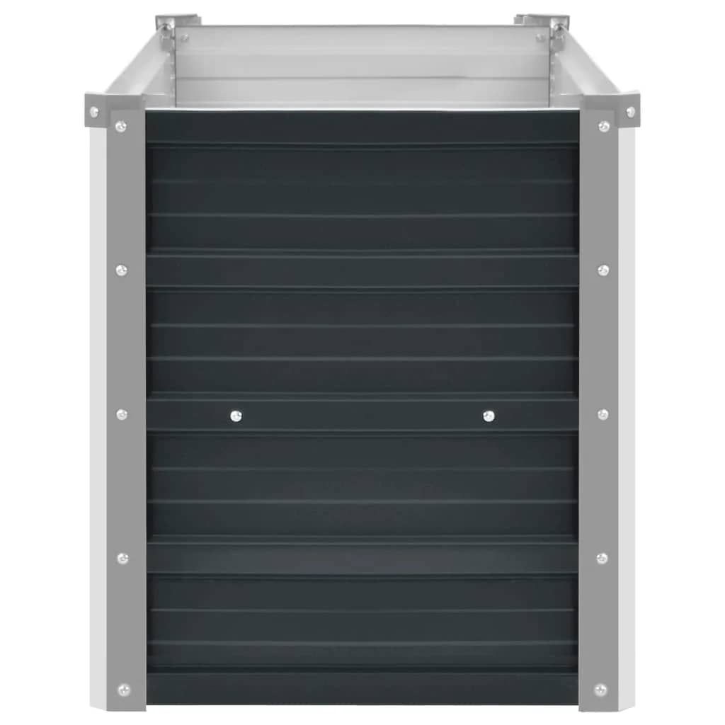 Arriate De Acero Galvanizado Gris Antracita 160x40x45 Cm_4