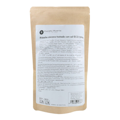 Pistácios torrados e salgados com casca, ECO Planeta Huerto, 250 g