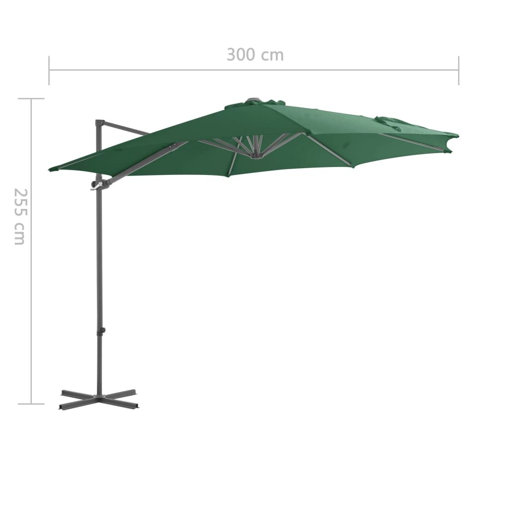 Vidaxl Sombrilla De Jardín Con Base Portátil Verde_2