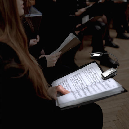 Linterna Led De Mesa / Lectura  Bateria Recargable (1.000 Mah) 30 Lumenes Con Clip, 3 Tonos De Luz Y 3 Niveles De Luminosidad