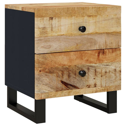 Mesita De Noche De Madera Maciza De Mango 40x33x46 Cm_0