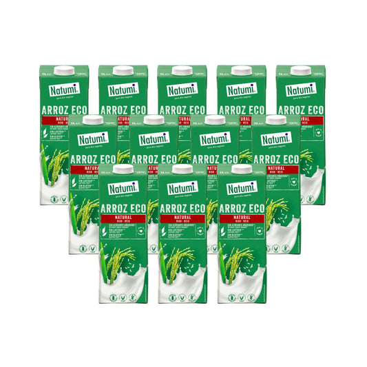 Pack de 12 Bebidas de Arroz Biológicas Natumi 1 L
