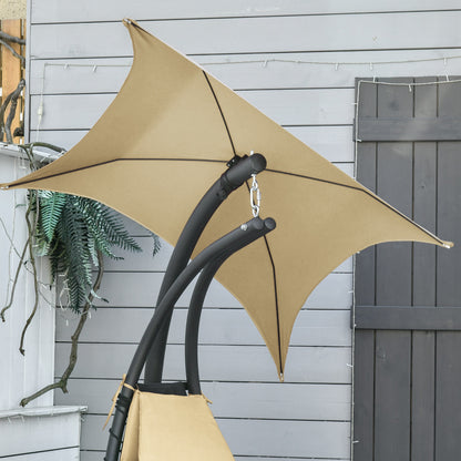 Outsunny Silla Colgante Con Soporte Toldo 190x110x190 Cm Beige_3