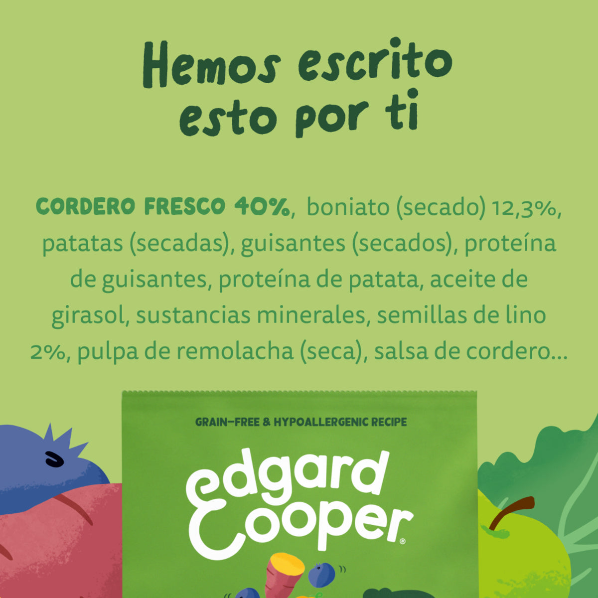Ração para cães Edgard &amp; Cooper Cordeiro 1 kg