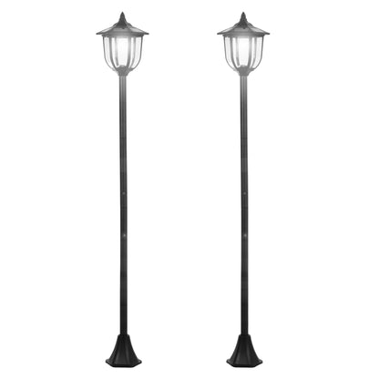 Farolas Solares Outsunny Abs Negro 26.5x26.5x177 Cm_1