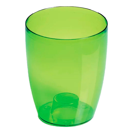 Maceta Coubi Orchid 2,4l., Dimensiones (mm) 160x160x183, Color Verde Transparente Mate