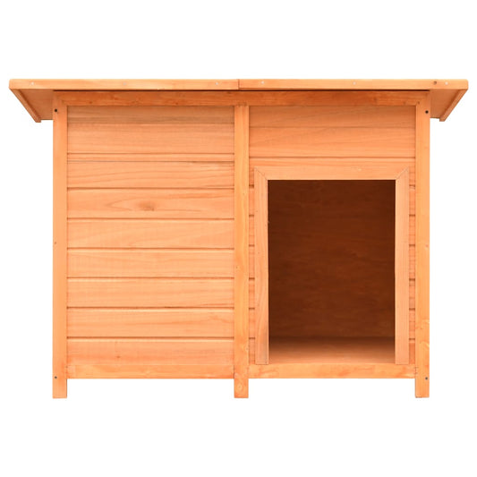 Caseta Para Perros Madera Maciza Pino Y Abeto 120x77x86 Cm_0