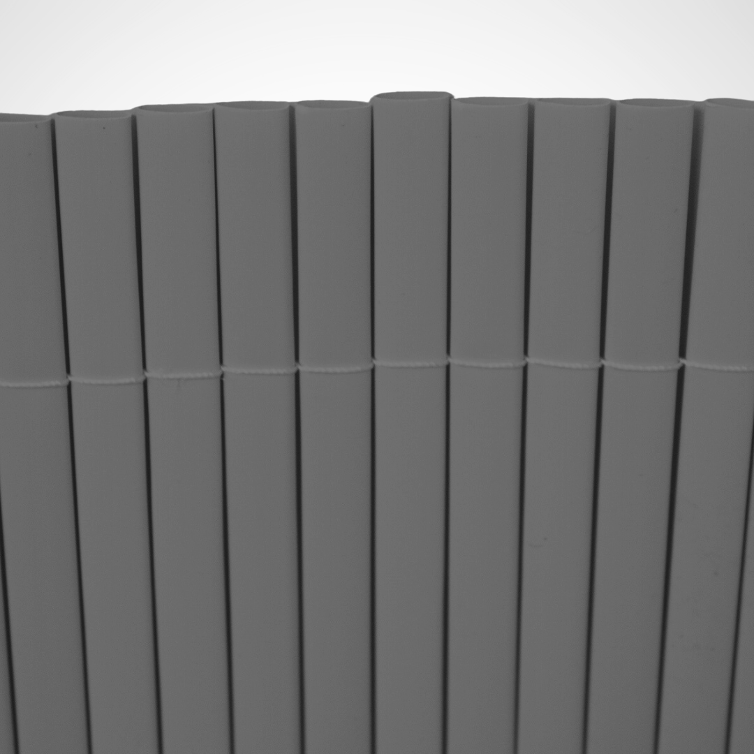 Cañizo Pvc Doble Cara| 1,5x3 M| Color Gris| Lamas 11 Mm| Composición 100% Pvc| Bridas Sujeción Incluidas_3