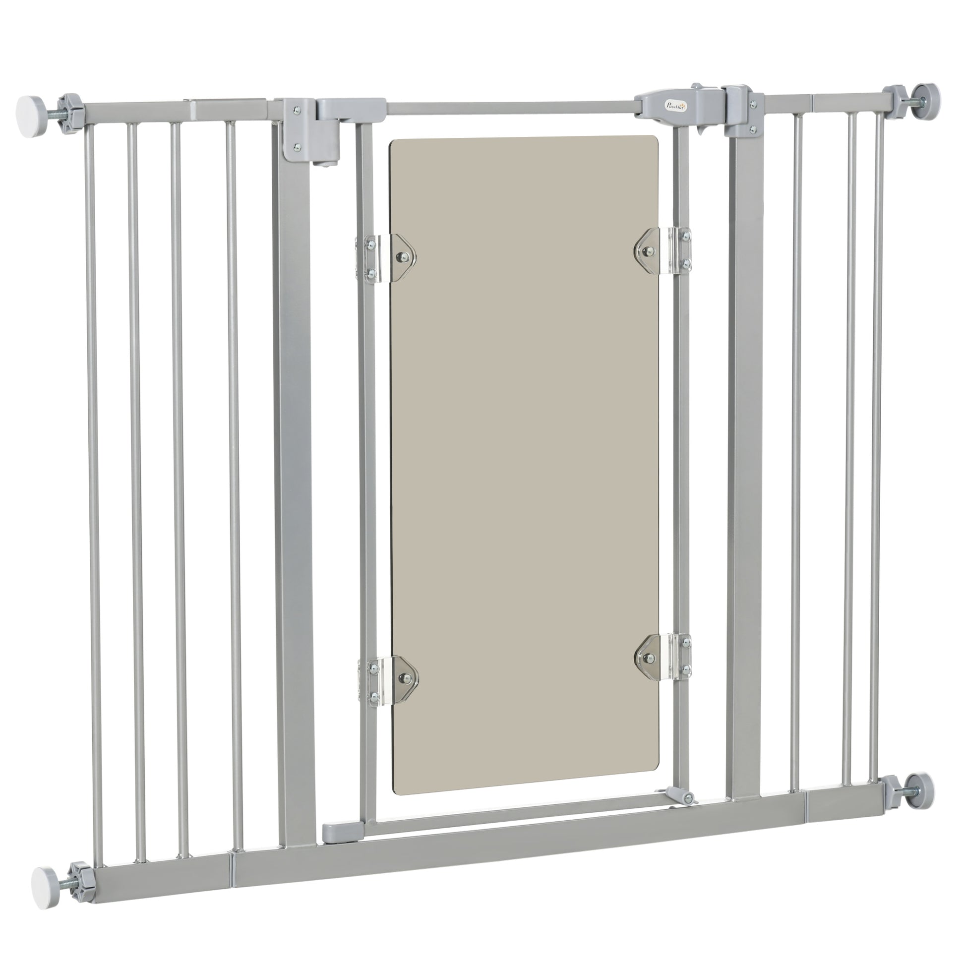 Pawhut Barrera Seguridad De Perros Escaleras Puertas 74-105 Cm Con 2 Extensiones_0