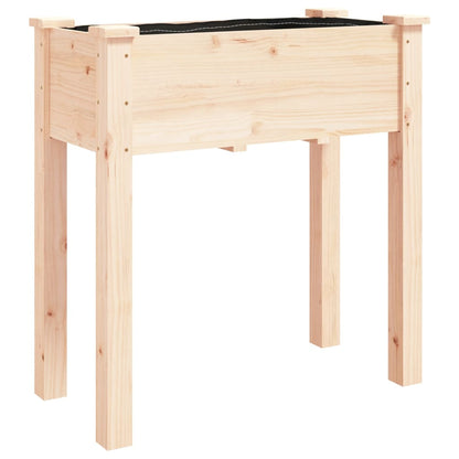 Jardinera Con Forro Interior Madera Maciza De Abeto 71x37x76 Cm_0