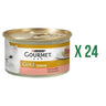Embalagem de 24 x GOURMET GOLD Comp Salmon Tub Alimento húmido 85g