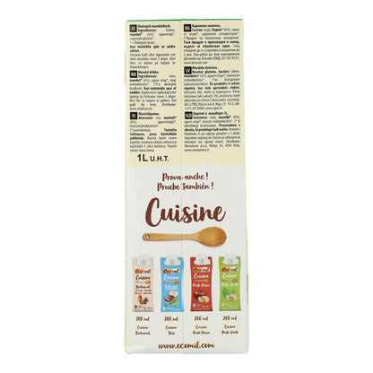 Pack de 6 Bebidas Vegetais de Amêndoa adoçadas com Agave Biológico EcoMil 1L