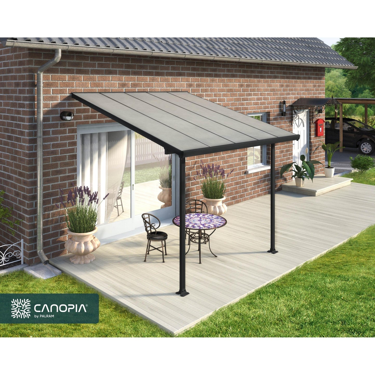 Pérgola anexa Feria 307x294 cm 
