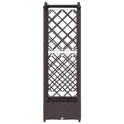 Cama Elevada Con Trellis Y Techo Marrón 124 X 40 X 123 Cm Pp_4