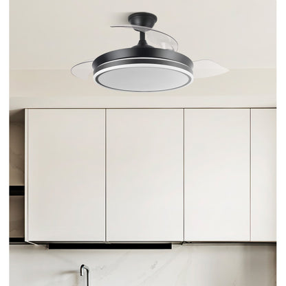 Ventilador Dc Bayomo Negro 72w 6120lm 91d 3asp.desplegables 3000-4000-6000k Remoto, Temporizador, Memoria_2