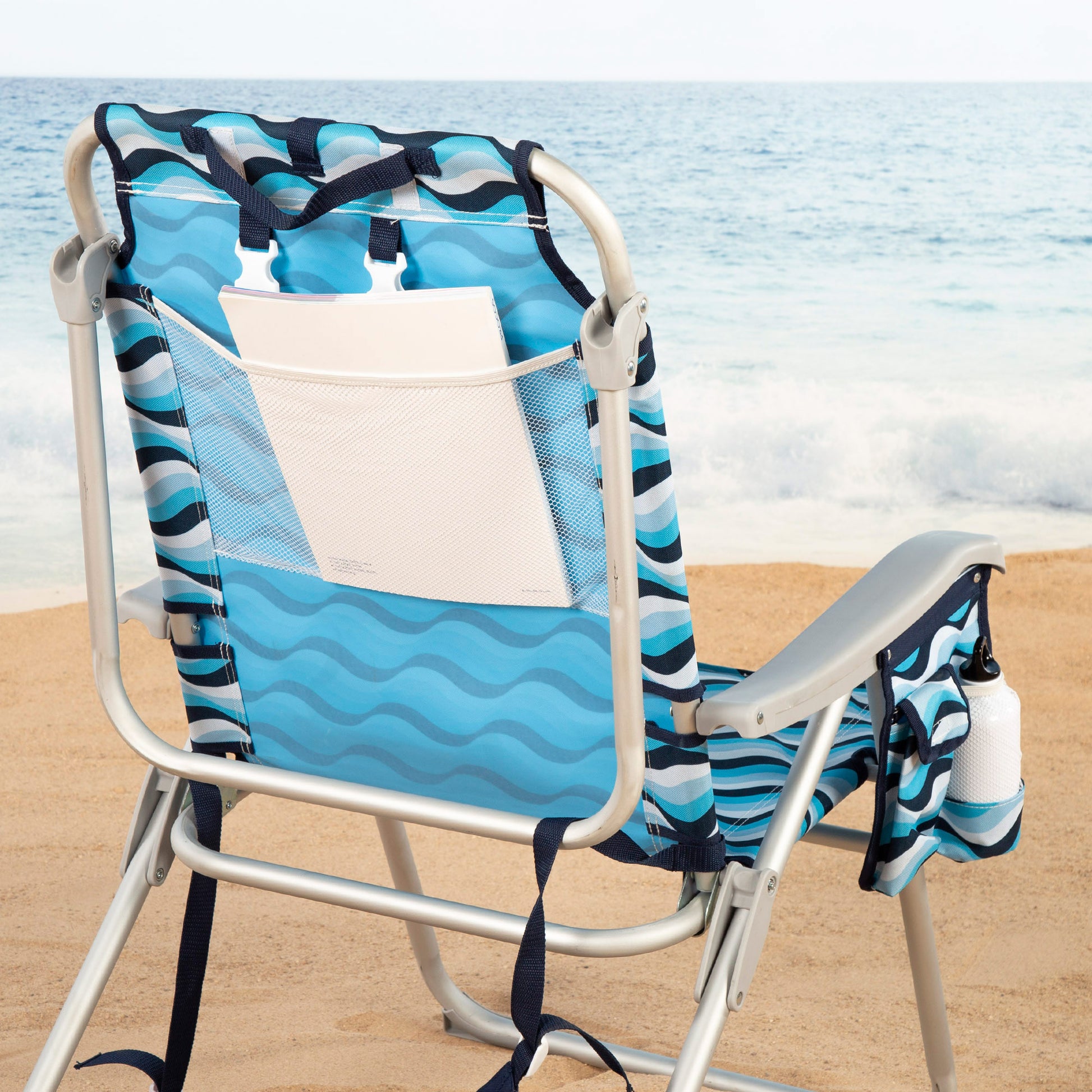 Aktive Silla De Playa Xl Plegable De Aluminio 5 Posiciones Con Asas Mochila Aruba_4