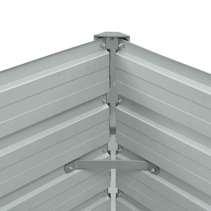 Arriate De Jardín De Acero Galvanizado Gris 100x40x45 Cm_5