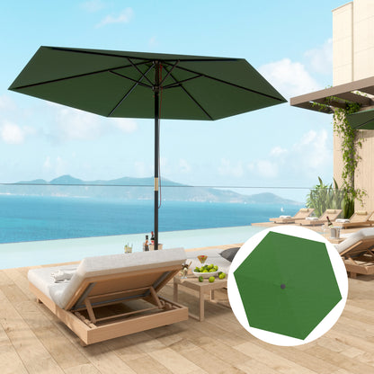 Outsunny Toldo De Recambio De Sombrilla De 3 M Con Ventilación Superior Verde_4