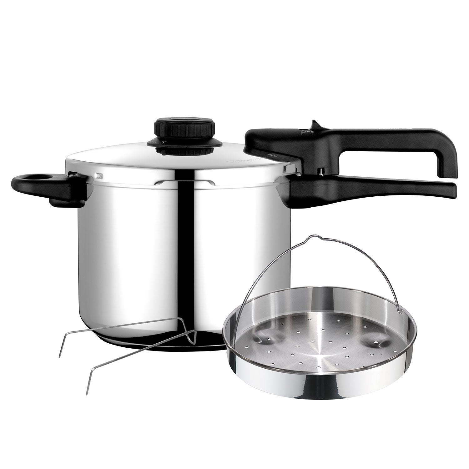 Olla A Presión 8 Litros, Inducción, Express Super Rápida, Acero Inoxidable 18/10, Todas Cocinas Fagor Dual Xpress 8 Plata_0