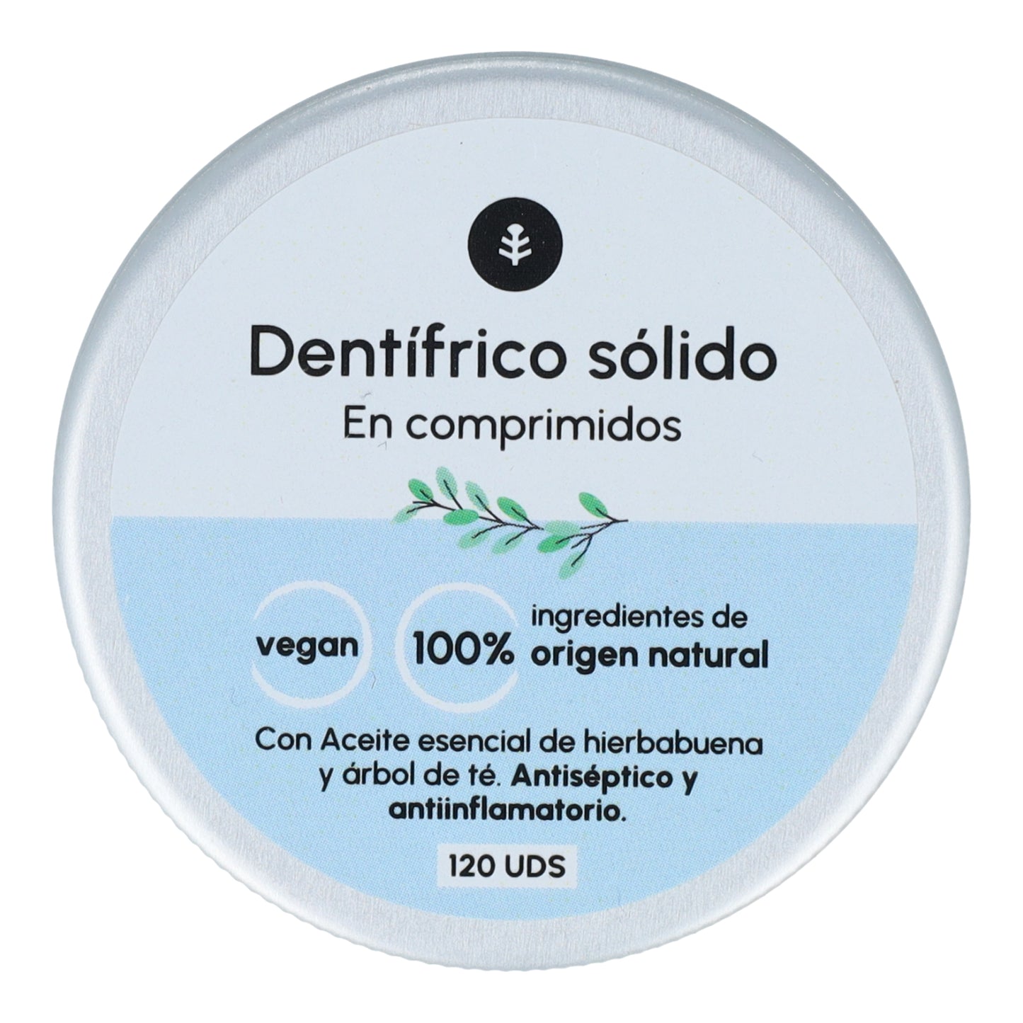 Pasta de dentes sólida sem flúor Planeta Huerto 120 comprimidos