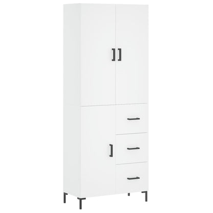 Aparador Alto Madera Contrachapada Blanco 69,5x34x180 Cm_1