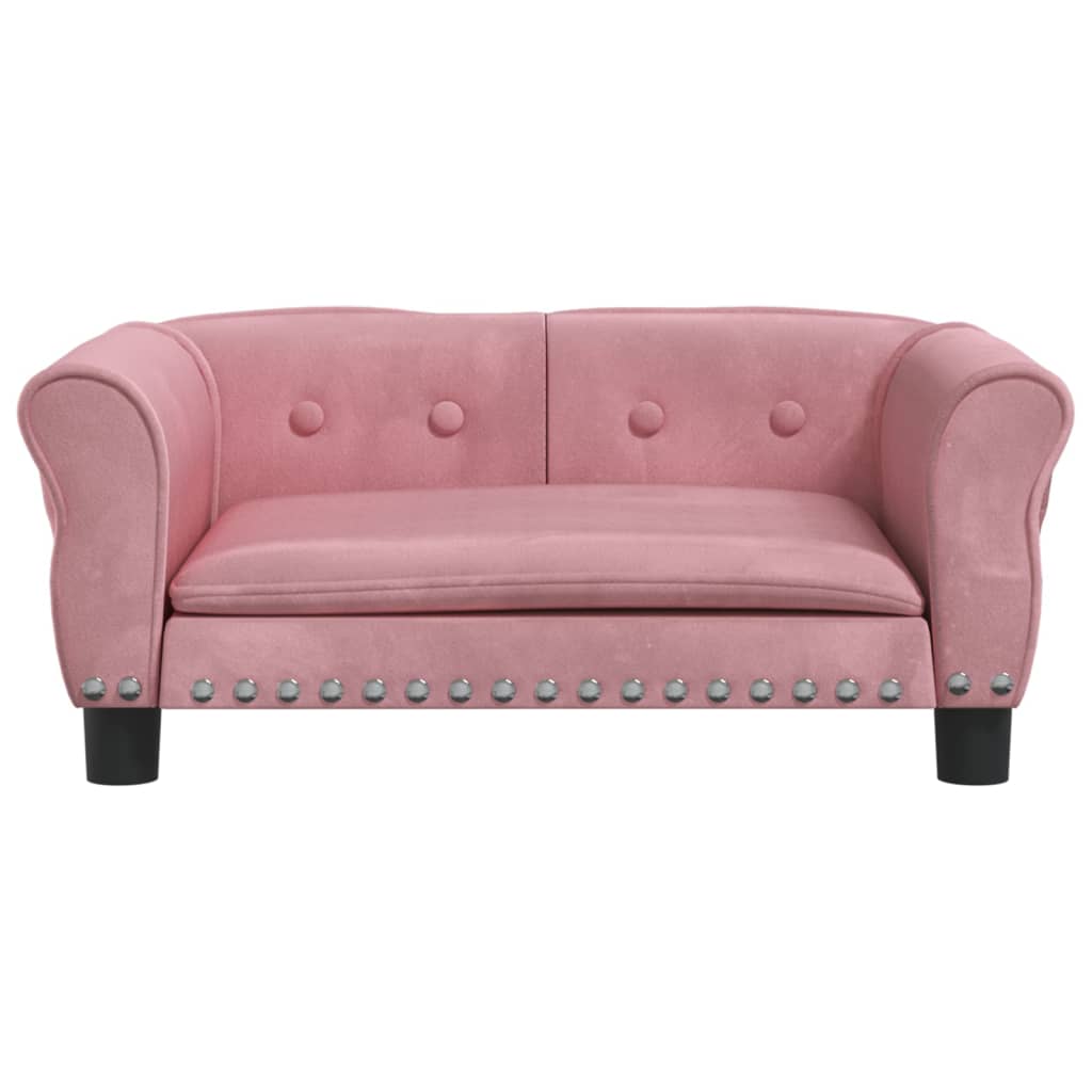 Cama Para Perros De Terciopelo Rosa 70x45x30 Cm / Vetonek_0