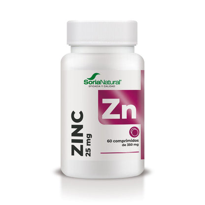 Zinco de libertação prolongada, Soria Natural, 60 comprimidos