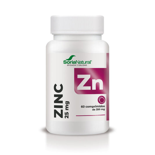 Zinco de libertação prolongada, Soria Natural, 60 comprimidos