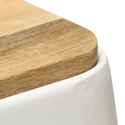 Taburetes De Cocina 4 Unidades Madera Maciza De Mango Blanco_3