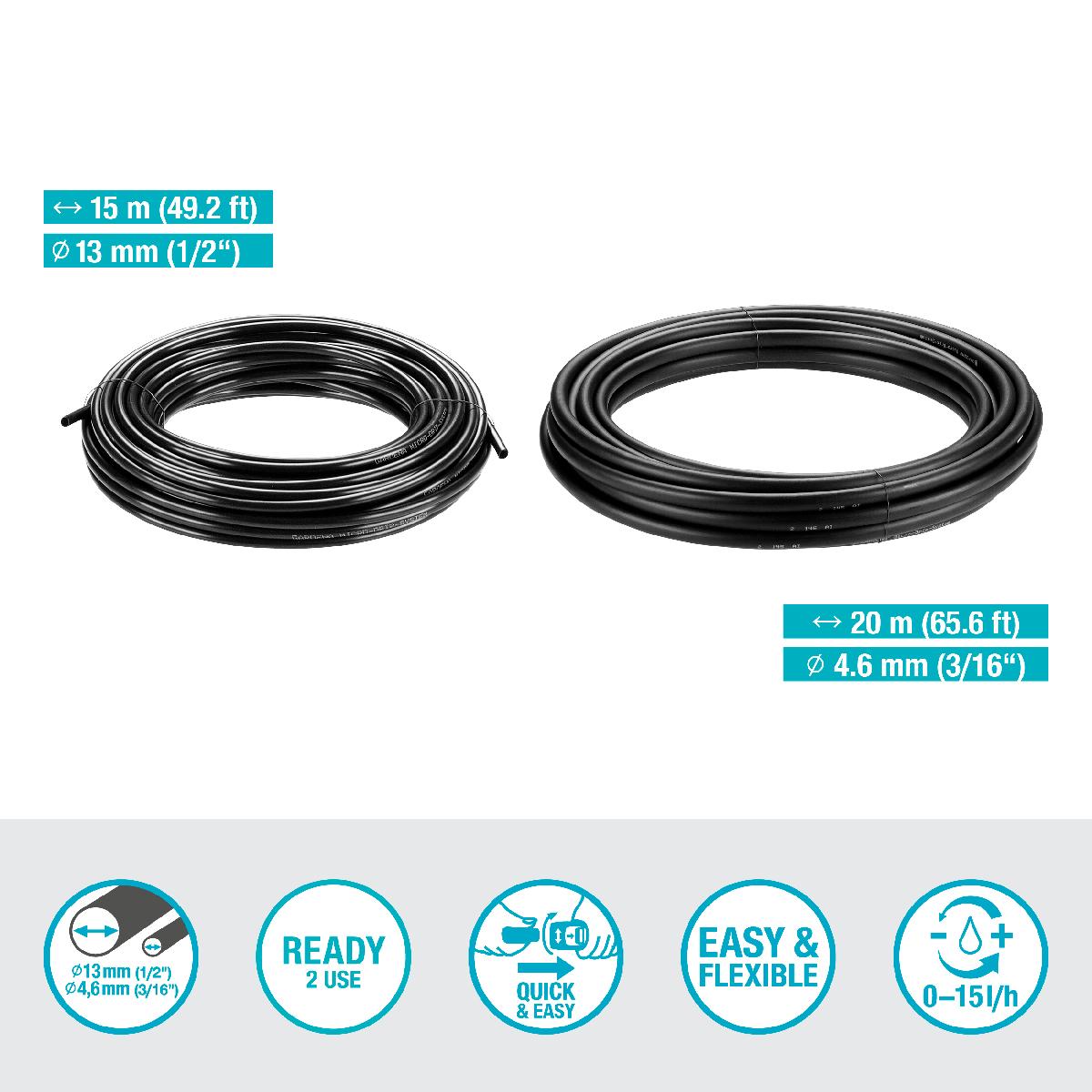 Conjunto de micro-irrigação gota-a-gota para terraço (30 plantas) Microdripsystem Gardena